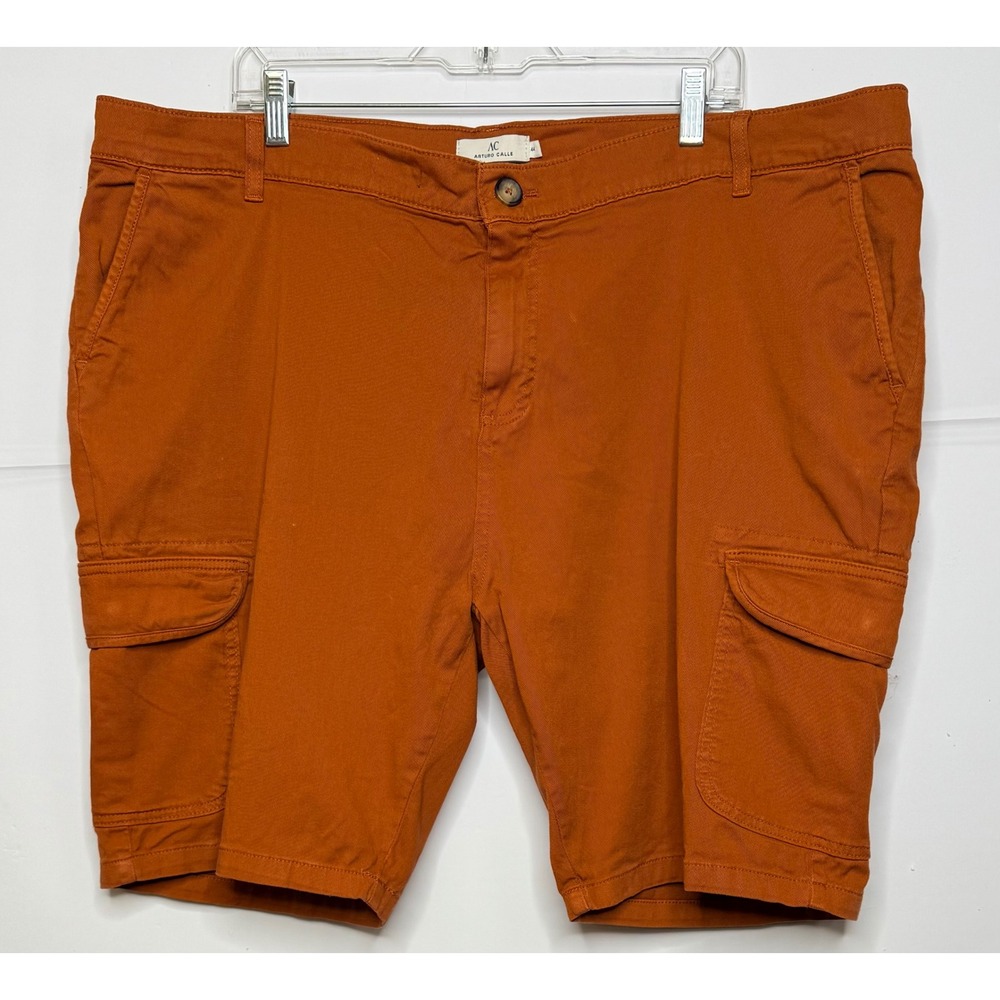 Arturo Calle Cargo Denim Shorts 44 Rust Regular Fit Cotton Gorpcore Streetwear